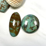 Large Mint Green Mixed Crescent Lake Variscite, Set of 2 Background