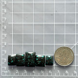 Medium Bamboo Green Bar Bamboo Mountain Turquoise, Set of 5 Dimensions