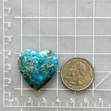 Large Sky Blue Heart Ithaca Peak Turquoise Dimensions