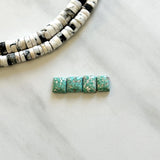 Small Faint Green Square Namtso Lake Turquoise, Set of 4 Background