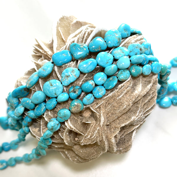 Ocean Blue Sleeping Beauty Turquoise Nugget Beads