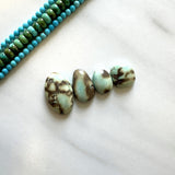 Small Mint Green Mixed Crescent Lake Variscite, Set of 4 Background