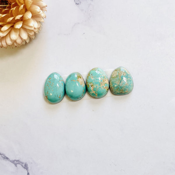 Small Mint Green Freeform Carico Lake Turquoise, Set of 4 Background