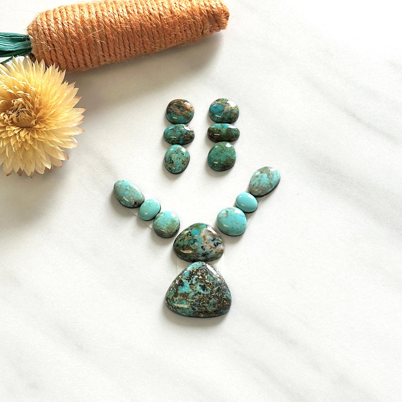 Small Mixed Mixed Number 8 Turquoise, Set of 14 - Turquoise Moose