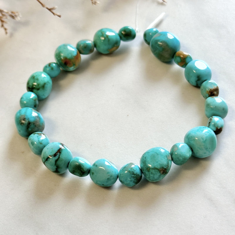 Small Sky Blue Nugget Beads Fox Turquoise Dimensions