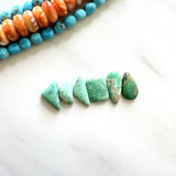 Small Mint Green Mixed Crescent Lake Variscite, Set of 6 Background