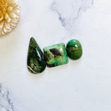 Large Sea Green Mixed Crescent Lake Variscite, Set of 3 Background