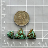 Medium Bamboo Green Triangle Bamboo Mountain Turquoise, Set of 3 Dimensions