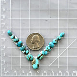 Small Sky Blue Mixed Yungai Turquoise, Set of 15 Dimensions