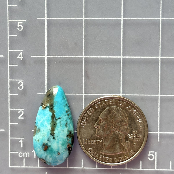 Large Sky Blue Teardrop Ithaca Peak Turquoise Dimensions