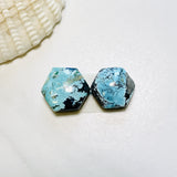 Medium Sky Blue Hexagon Sand Hill Turquoise, Set of 2 Background