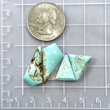 Large Sky Blue Mixed Sand Hill Turquoise, Set of 4 Dimensions