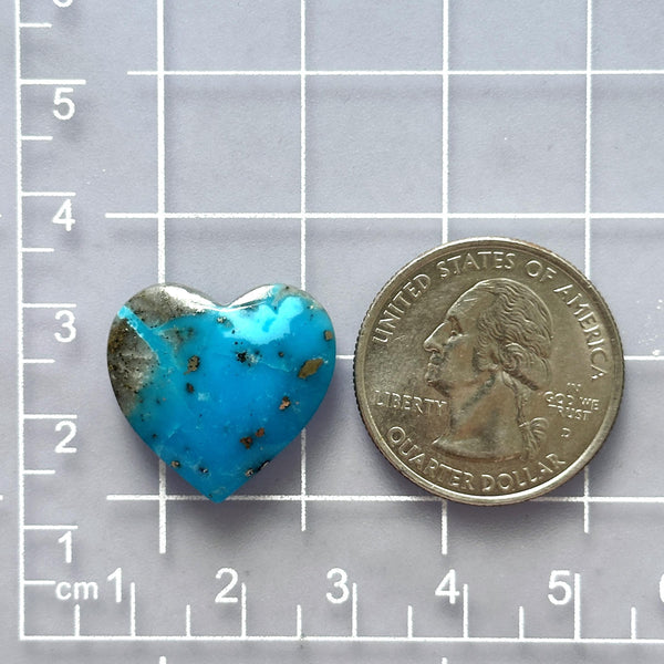 Large Sky Blue Heart Ithaca Peak Turquoise Dimensions