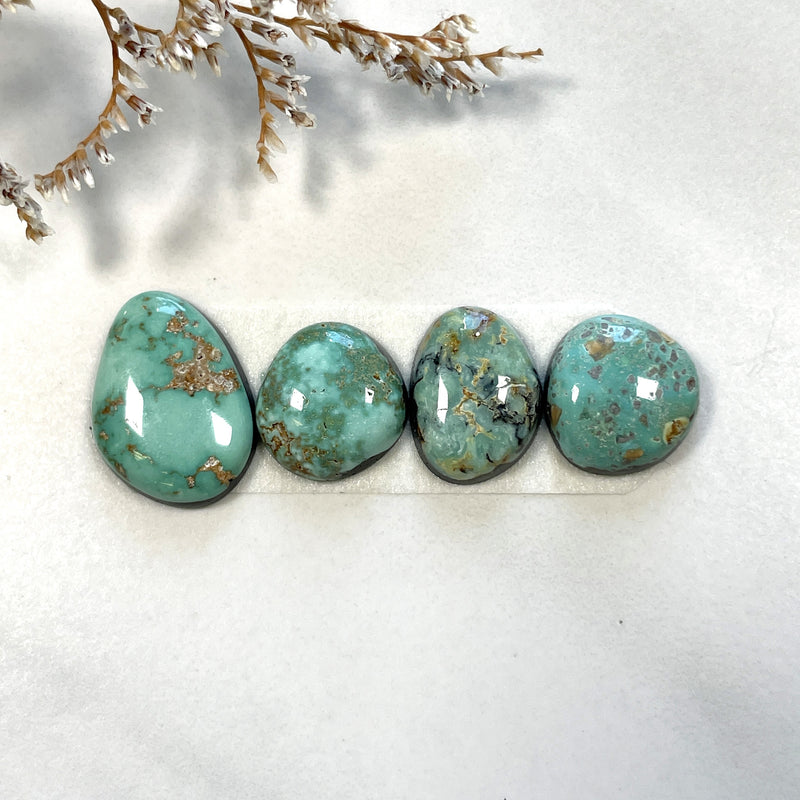 Small Mint Green Freeform Carico Lake Turquoise, Set of 4 Background