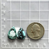 Small Sky Blue Teardrop Yungai Turquoise, Set of 2 Dimensions