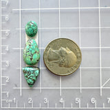 Small Ocean Blue Mixed Namtso Lake Turquoise, Set of 3 Dimensions