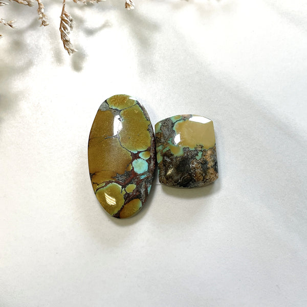 Large Earth Brown Mixed Treasure Mountain Turquoise, Set of 2 Background