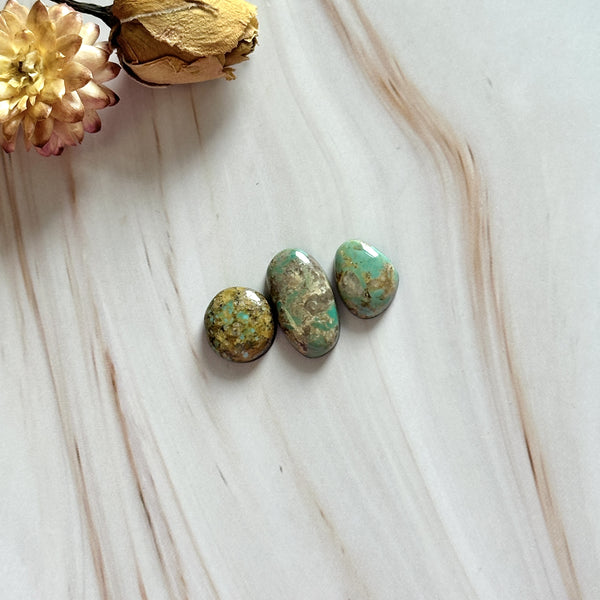 Small Mint Green Mixed Royston Turquoise, Set of 3 Background
