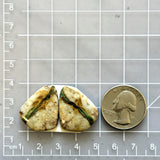 Large Deep Green Freeform Royston Turquoise, Set of 2 Dimensions