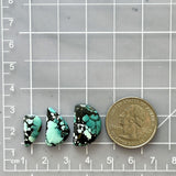 Small Sky Blue Mixed Yungai Turquoise, Set of 3 Dimensions