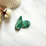 Small Sea Green Mixed Crescent Lake Variscite, Set of 2 Background