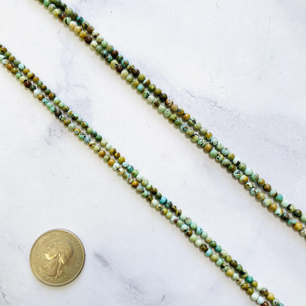 Mixed Treasure Mountain Turquoise Round Beads
