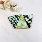 Medium Mixed Triangle Mixed Turquoise, Set of 3 Background