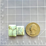 Medium Faint Green Bar Crescent Lake Variscite, Set of 2 Dimensions