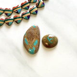 Large Sky Blue Freeform Royston Turquoise, Set of 2 Background