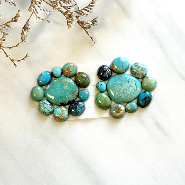Small Mixed Mixed Mixed Turquoise, Set of 20 Background