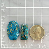 Large Ocean Blue Mixed Ithaca Peak Turquoise, Set of 2 Dimensions