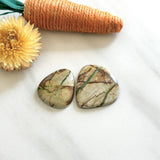 Large Deep Green Freeform Royston Turquoise, Set of 2 Background