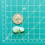 Small Mint Green Freeform Carico Lake Turquoise, Set of 2 Dimensions