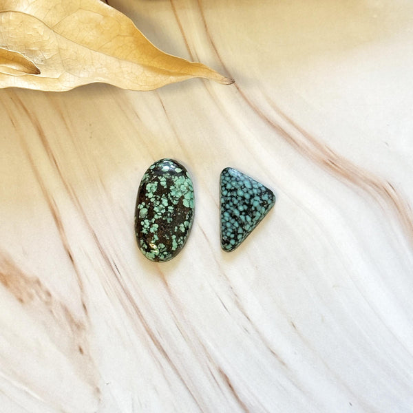 Large Mixed Mixed Mixed Turquoise, Set of 2 Background