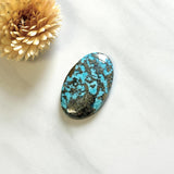 Large Sky Blue Oval Ithaca Peak Turquoise Background
