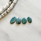 Small Deep Blue Oval Sonora Turquoise, Set of 4 Background