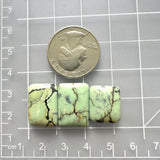 Large Mint Green Bar Crescent Lake Variscite, Set of 3 Dimensions