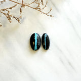 Medium Sky Blue Oval Blue Moon Turquoise, Set of 2 Background