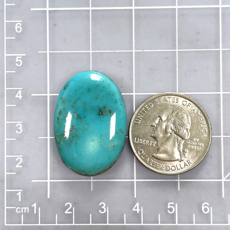 Large Sky Blue Oval Ithaca Peak Turquoise Dimensions