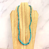 Natural Spider Web Yungai Turquoise Nugget Necklace 19 Inches