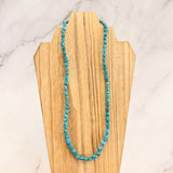 Natural Spider Web Yungai Turquoise Nugget Necklace 20 Inches