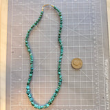 Natural Spider Web Yungai Turquoise Nugget Necklace 20 Inches