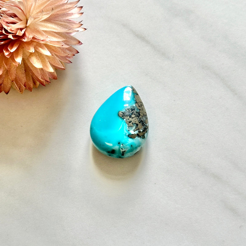 Medium Sky Blue Teardrop Ithaca Peak Turquoise