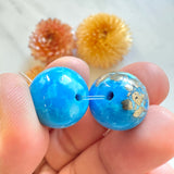 Large Sky Blue Round Ithaca Peak Turquoise, Set of 2
