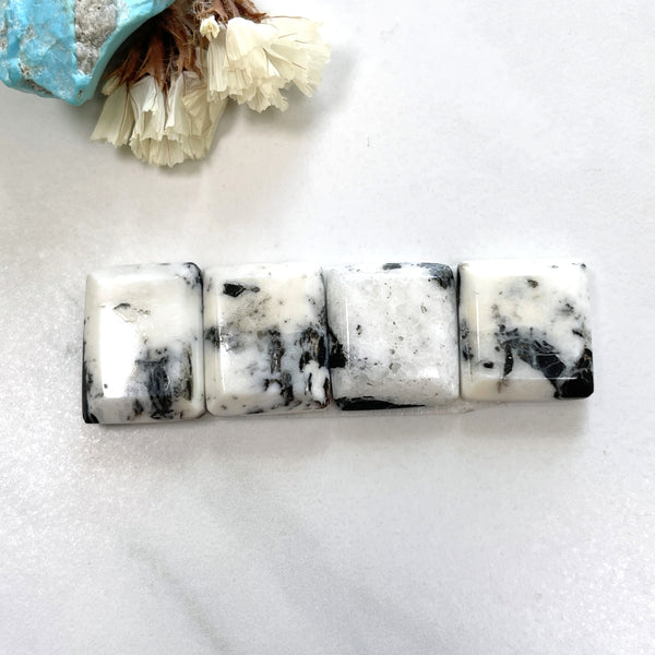 Medium White Bar White Buffalo Dolomite, Set of 4 Background