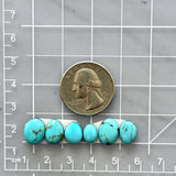 Small Sky Blue Mixed Kingman Turquoise, Set of 6 Dimensions
