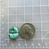 Small Sky Blue Half Moon Treasure Mountain Turquoise, Set of 2 Dimensions