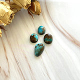 Small Ocean Blue Mixed Number 8 Turquoise, Set of 4 Background
