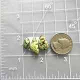 Small Mint Green Mixed Crescent Lake Variscite, Set of 3 Dimensions
