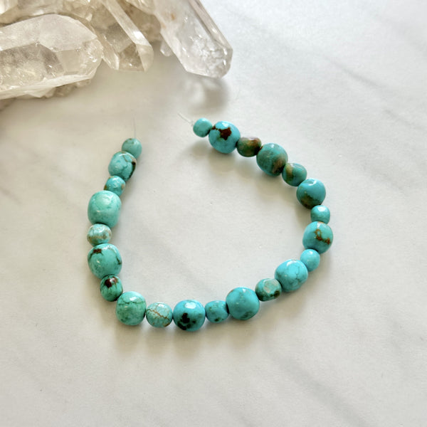 Sky Blue Fox Turquoise Nugget Beads Background